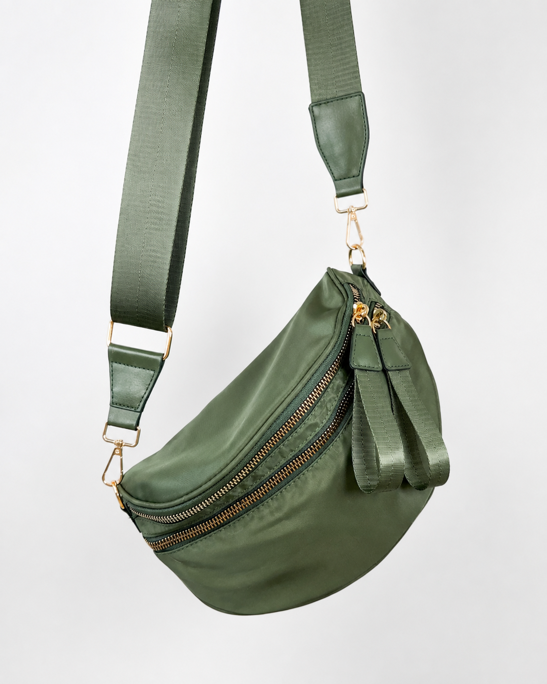 Solid Color Out of Pocket Crossbody Bag