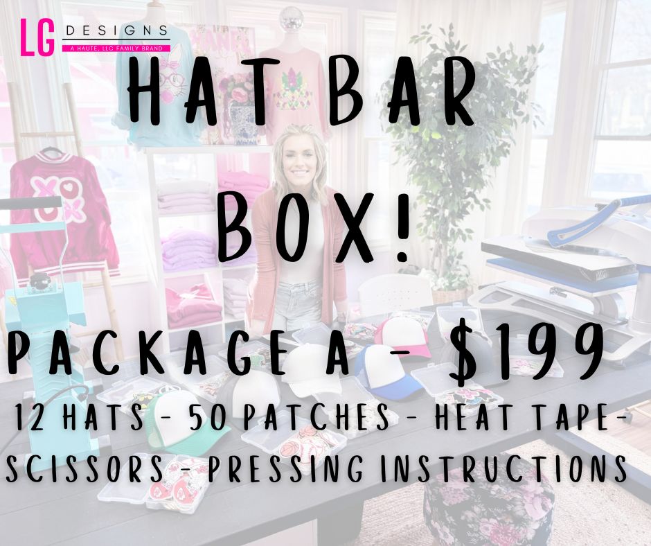 Hat Bar Box  Package A *** Without Heat Press ***