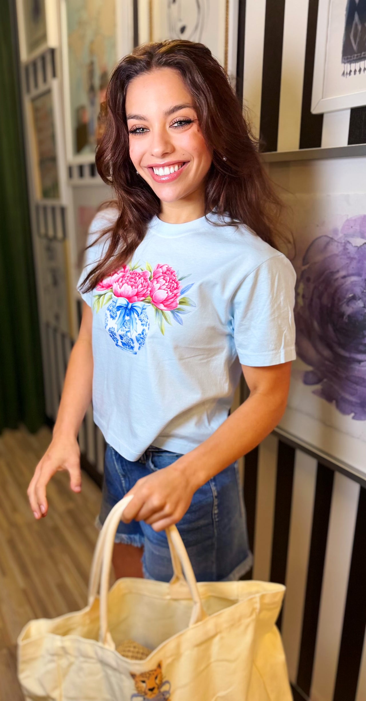 PRE-SALE Chinoiserie Floral Cropped Tee