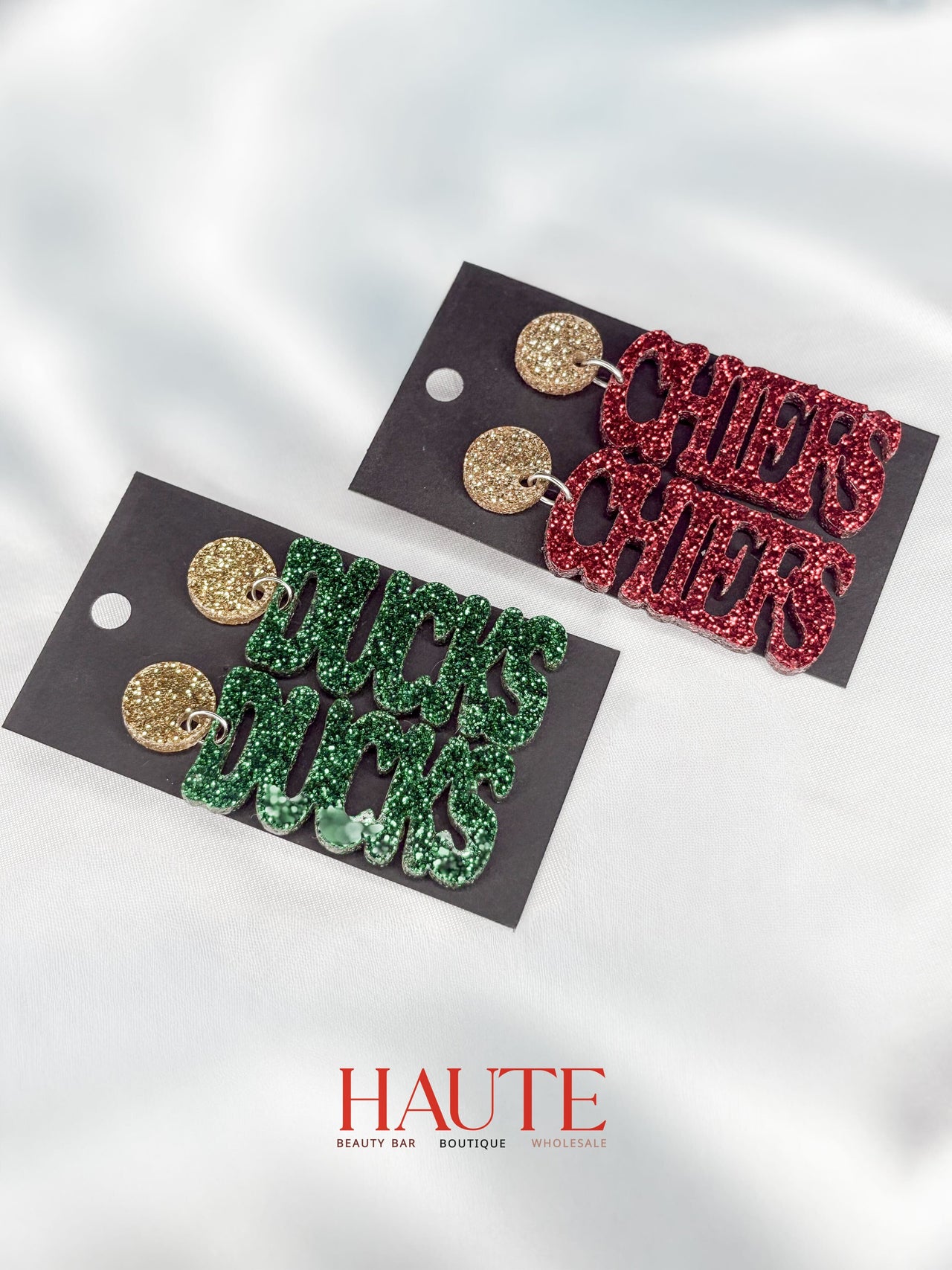 Jumbo Glitter Team Earrings