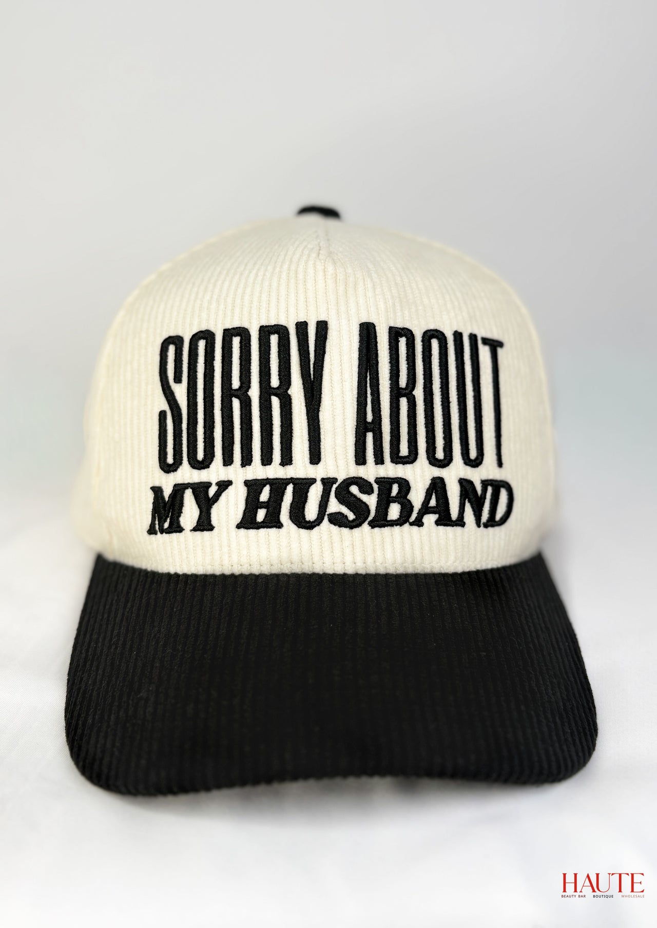 Sorry About my Husband Corduroy Hat