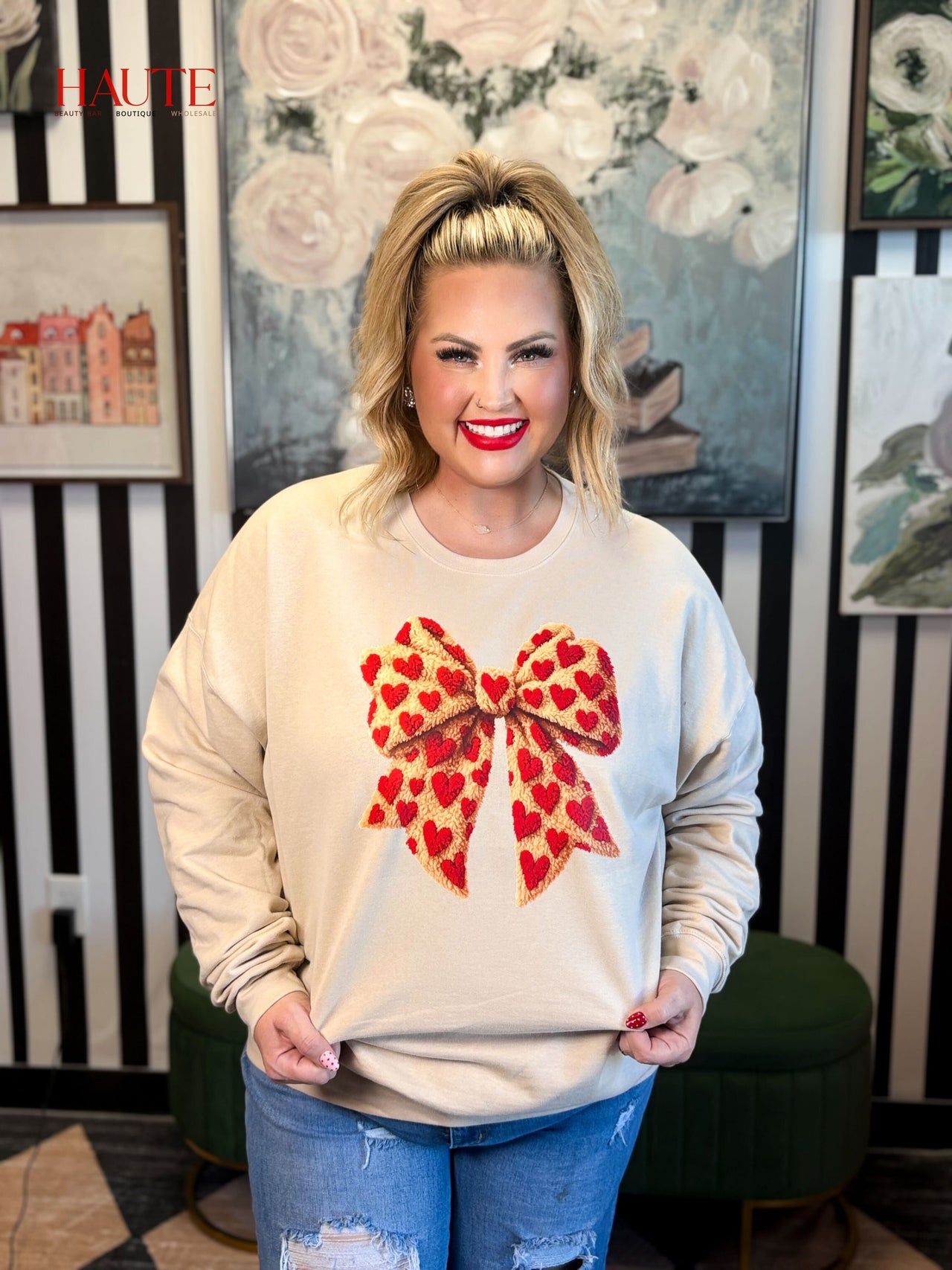 Sweetheart Bow Sweatshirt
