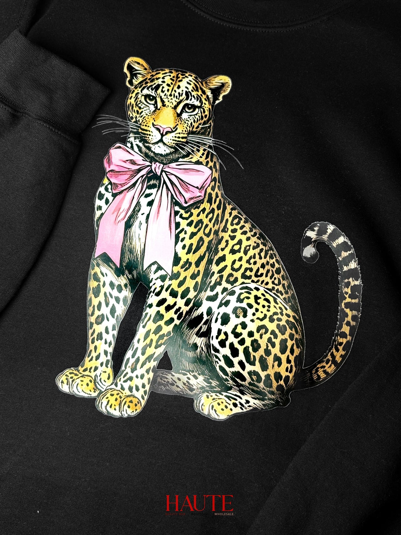 The Bow & Bold Leopard Crew