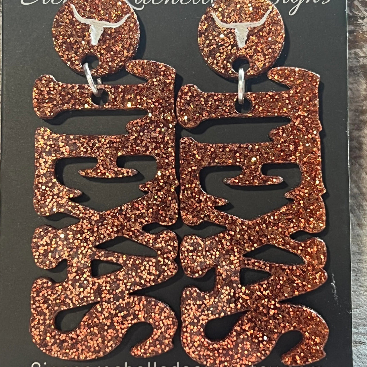 Jumbo Glitter Team Earrings