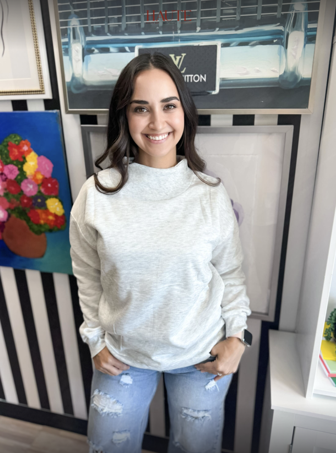 Cloud Nine Mock Neck Sweatshirt