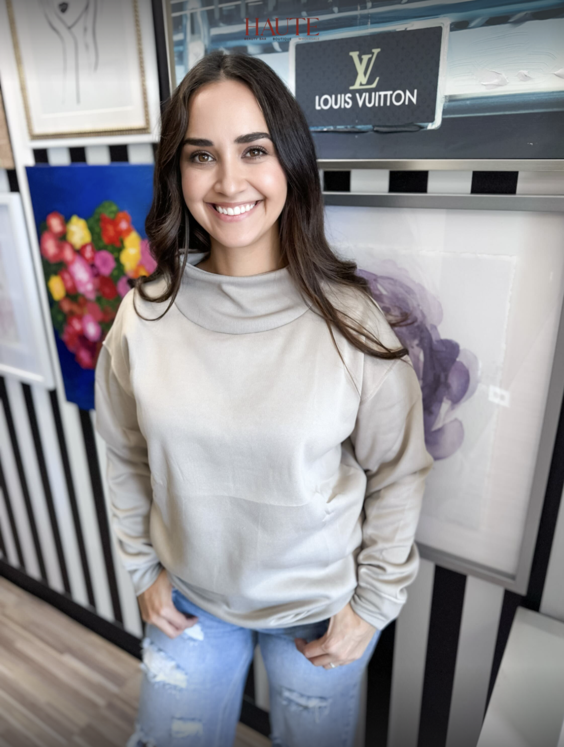 Cloud Nine Mock Neck Sweatshirt