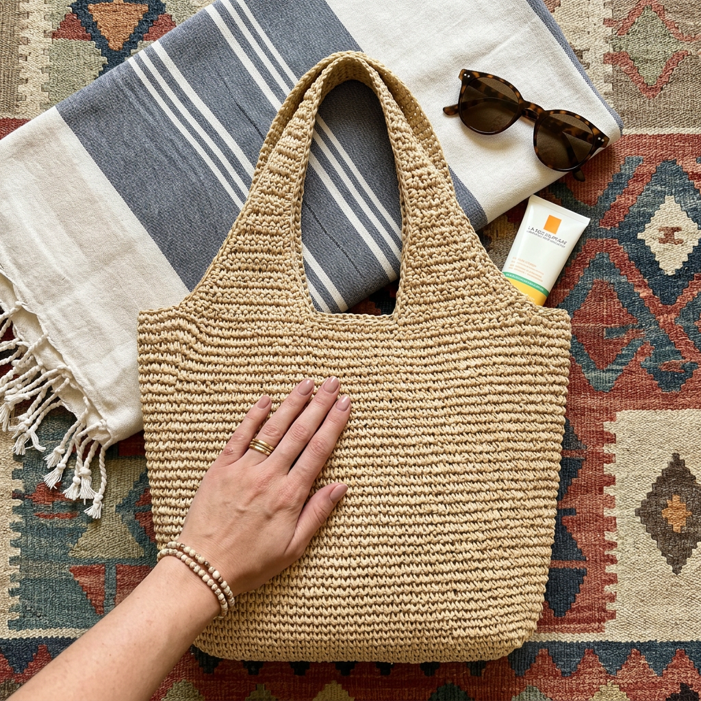Sunset Coast Woven Tote