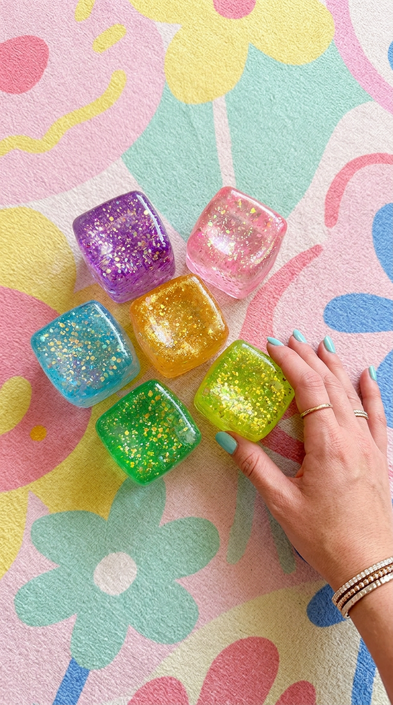 PRE-SALE Glitter Cube Squishy Toys